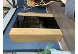 Linnenkast MultiDressing eikenhout en smoked glas 251x202x60 cm Linnenkast MultiDressing eikenhout en smoked glas 251x202x60 cm